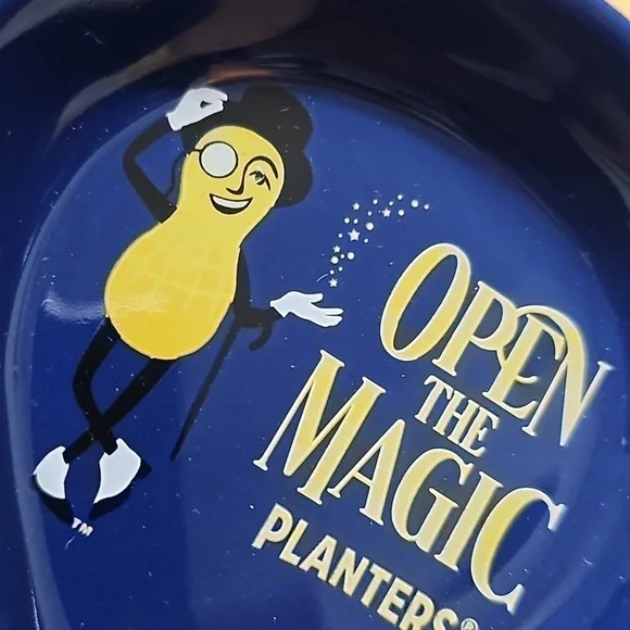 Mr. Peanut OPEN THE MAGIC Planters Peanuts Ceramic 8" Spoon Rest - Picture 3 of 4